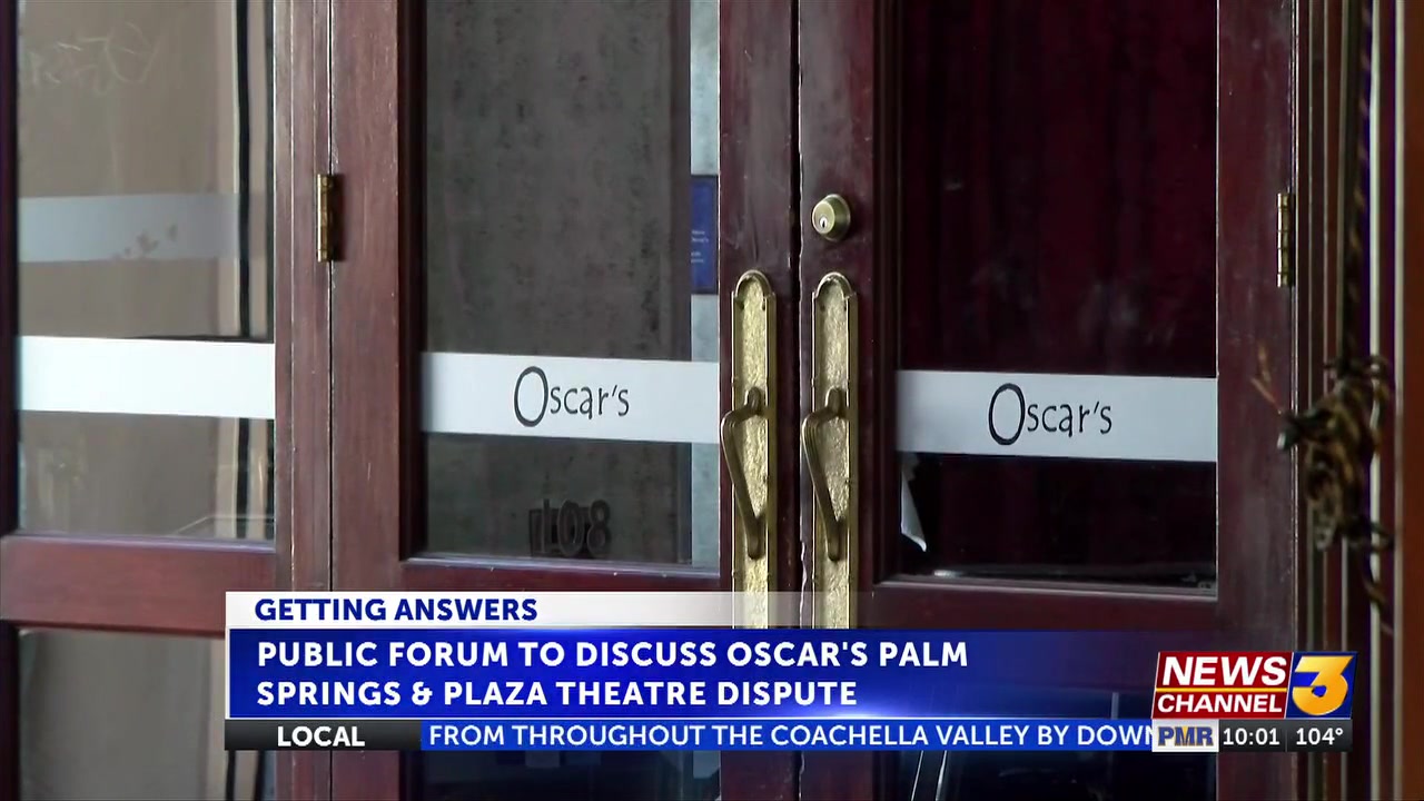 Public forum set to discuss Oscar’s Palm Springs and Plaza Theatre dispute
