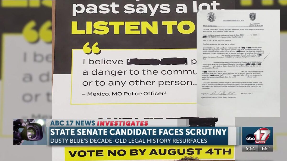 Missouri Senate candidate Dusty Blue faces scrutiny over past legal records