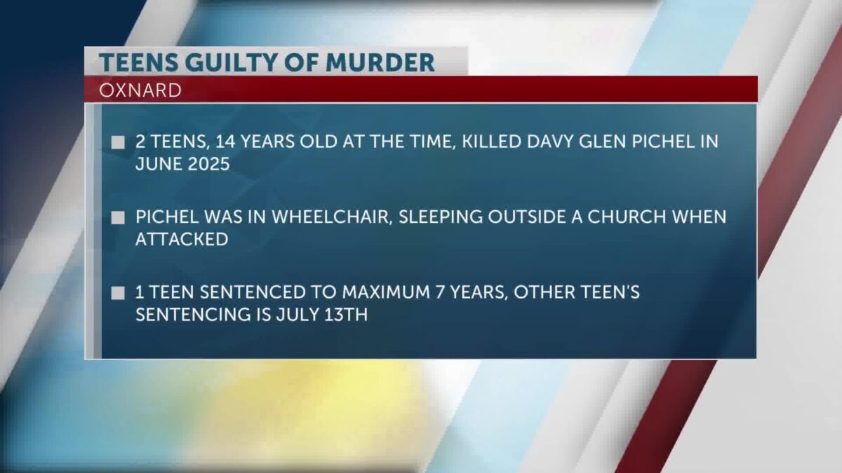 Teen found guilty of first degree murder after killing Davy Glen Pichel