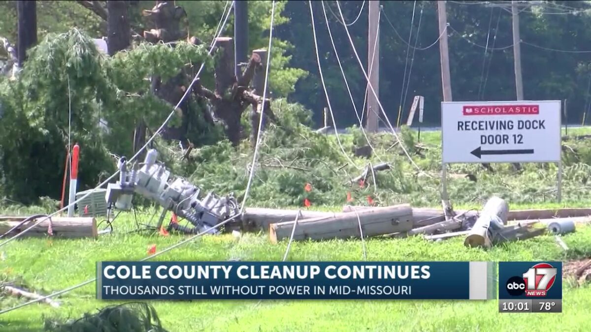 Power expected to be restored Tuesday for ‘majority’ of Ameren customers; Cole County cleanup continues