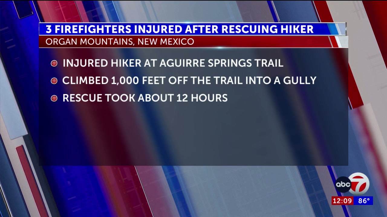 3 firefighters injured while rescuing hiker in Organ Mountains