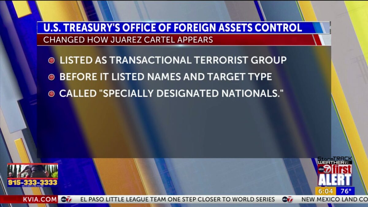 Juárez Cartel listed as terrorist group by US Treasury