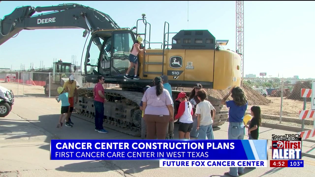 Children explore the ‘mighty machines’ helping build the Fox Cancer Center