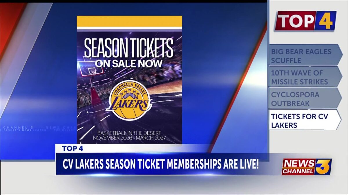 Season tickets live for the inaugural Coachella Valley Lakers season