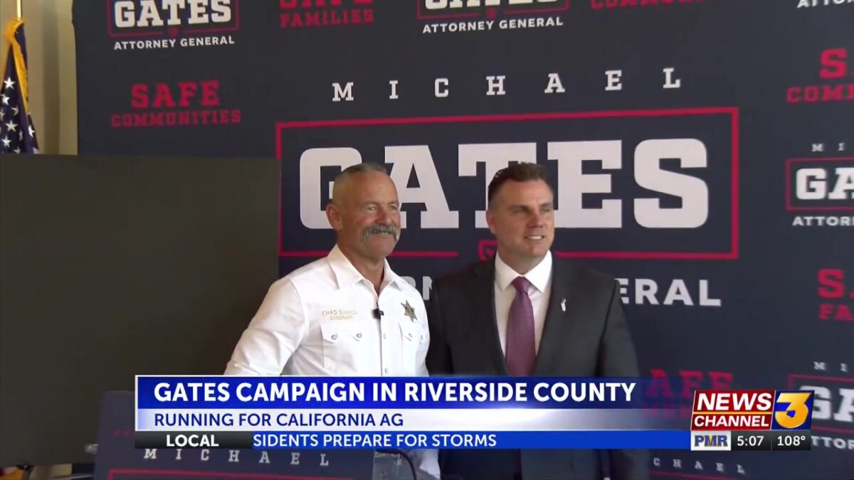 Riverside County Sheriff Chad Bianco endorses Michael Gates for California attorney general