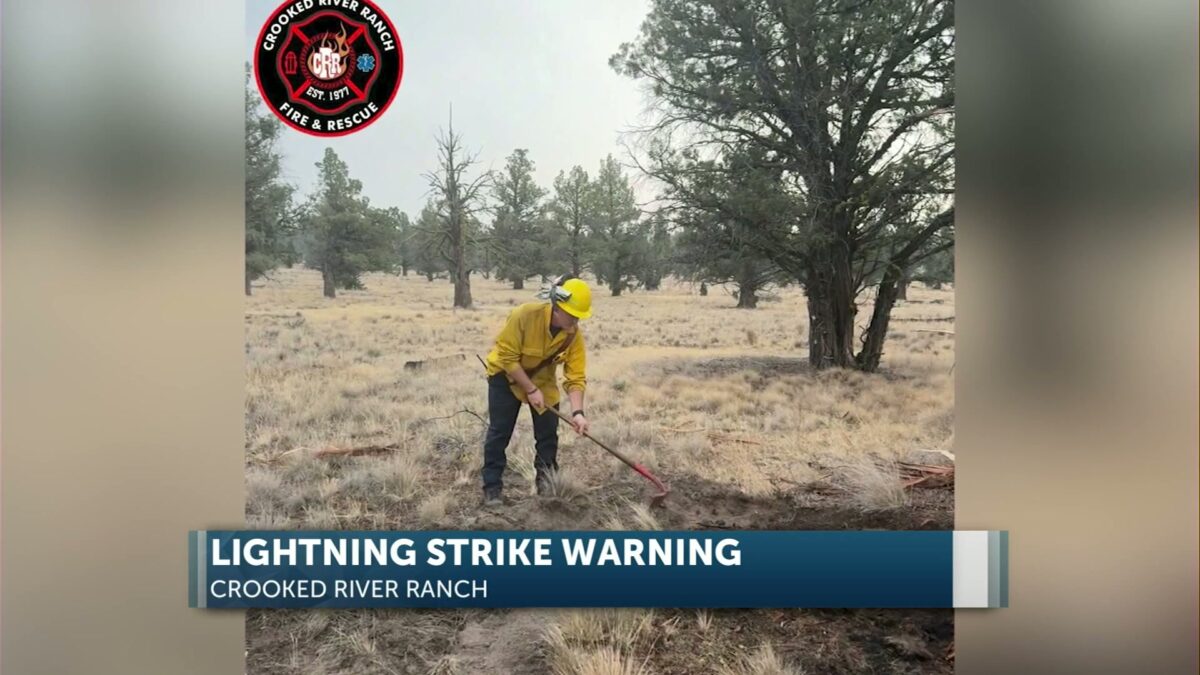 Crooked River Ranch Fire & Rescue responds to lightning strike during Thursday night storm