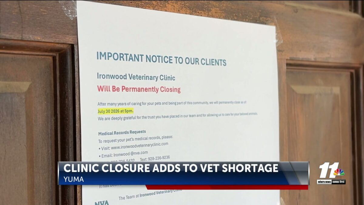 Ironwood Vet Clinic to close its door later this month