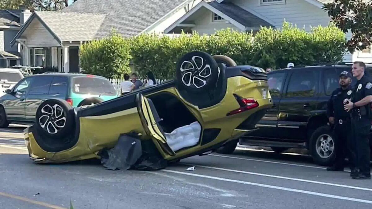 Rollover Crash Briefly Closes Castillo Street