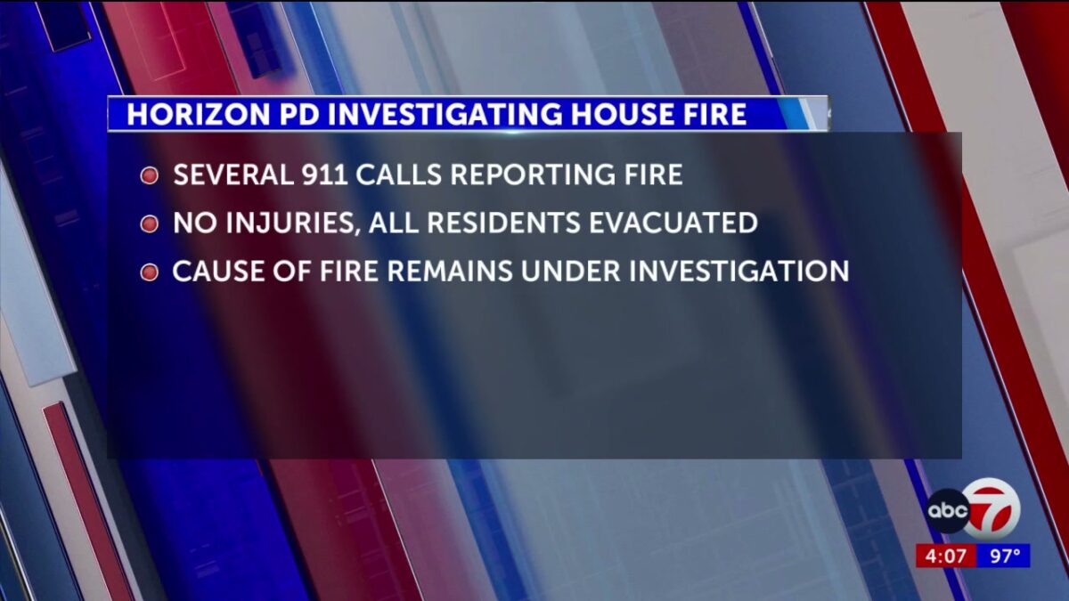 Horizon house fire under investigation