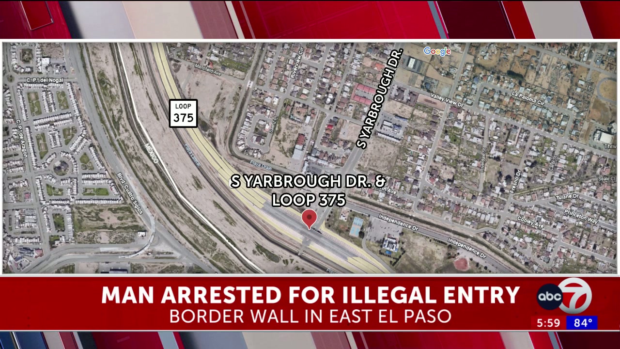 Man rescued from border wall