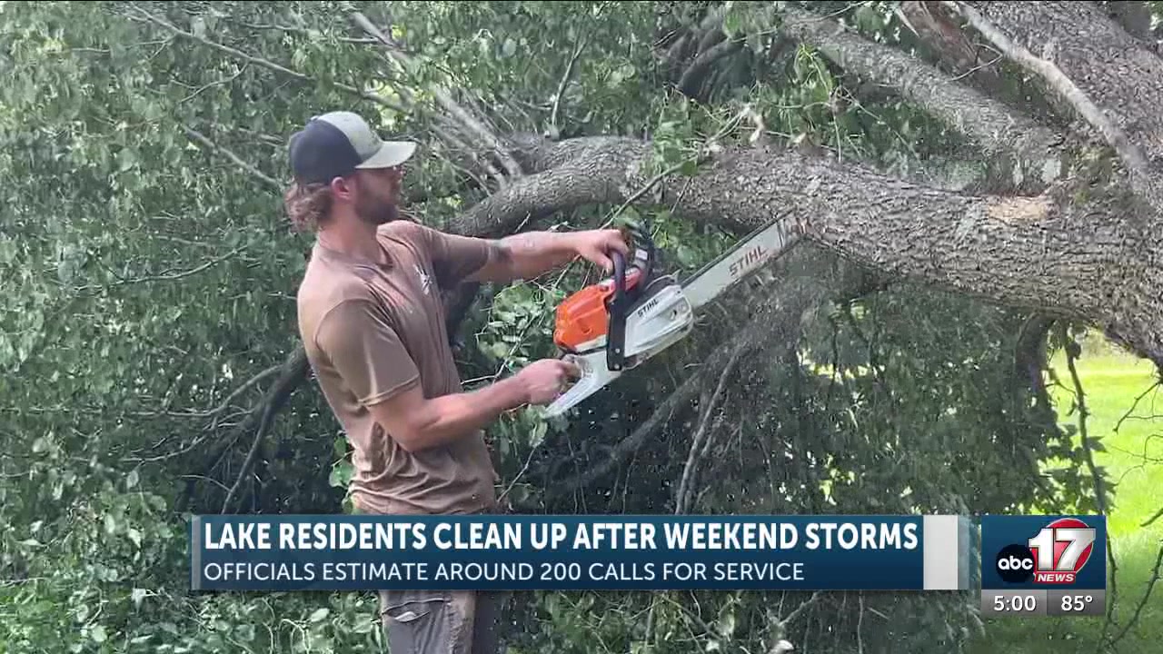 Lake residents clean up following Fourth of July storms