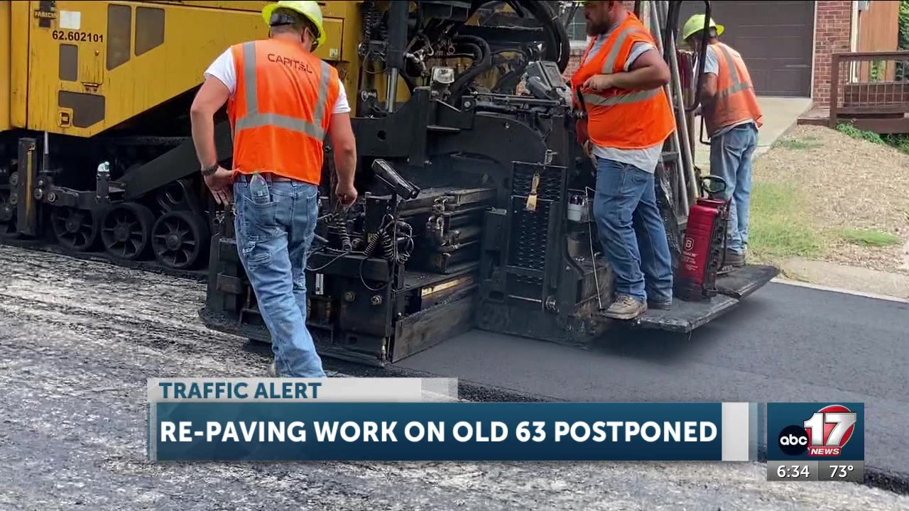 Road maintenance will begin on Old 63 next week