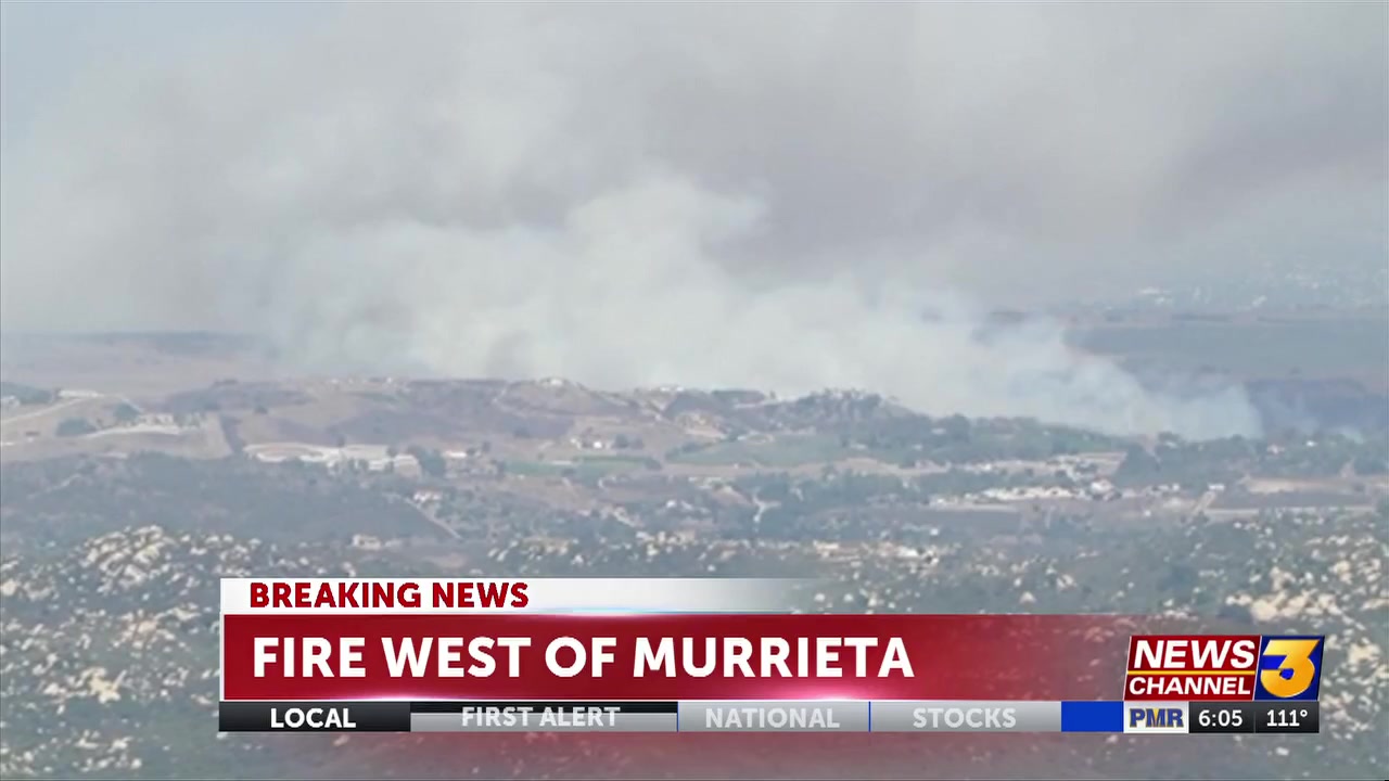 Brush fire burns nearly 138 acres west of Murrieta