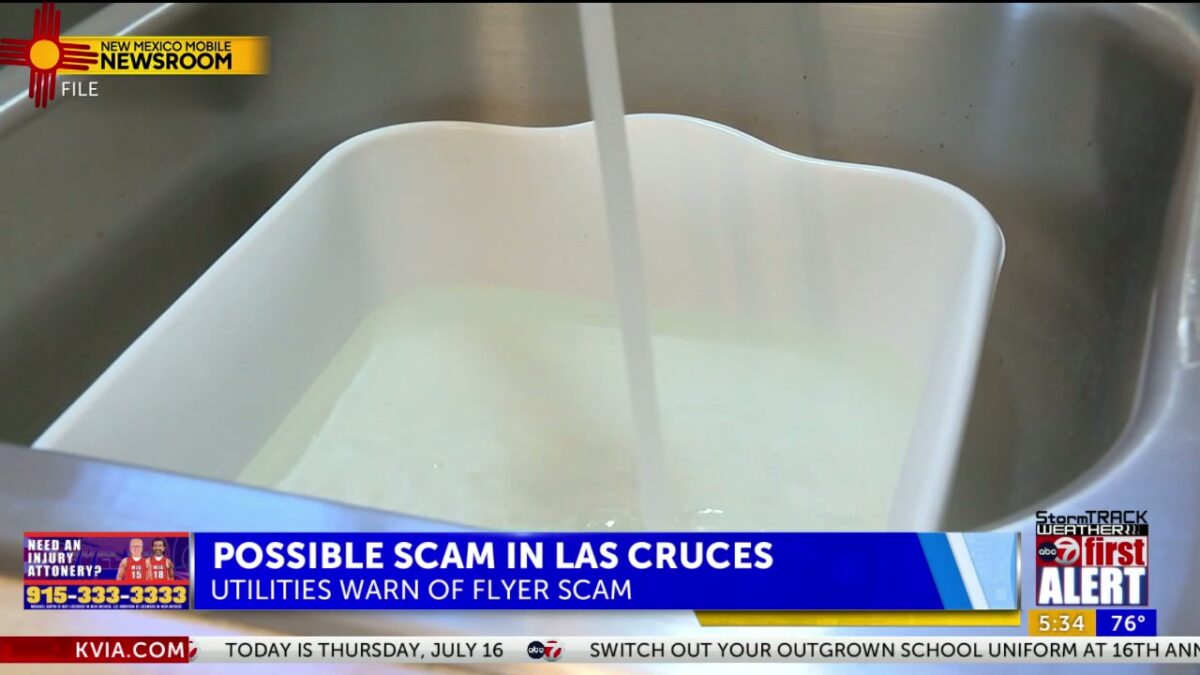 Las Cruces Utilities about possible scam regarding water quality