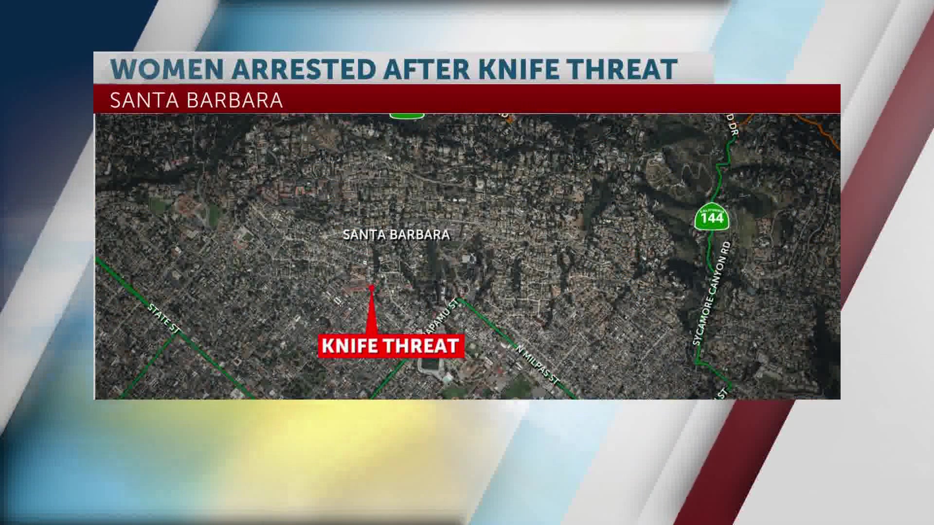 Santa Barbara Police arrest woman for knife possession after family argument