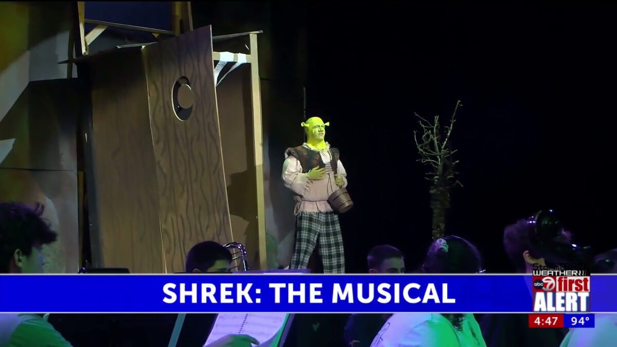 Opening night for free presentation of Shrek the Musical