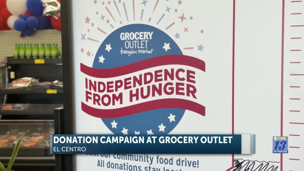 Donation campaign at Grocery Outlet in El Centro