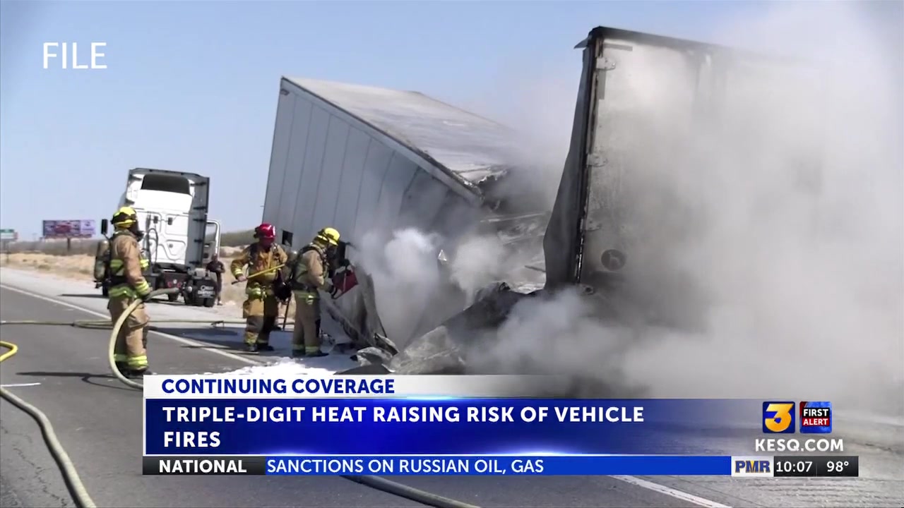 Triple-digit heat increases risk of vehicle fires across the Coachella Valley