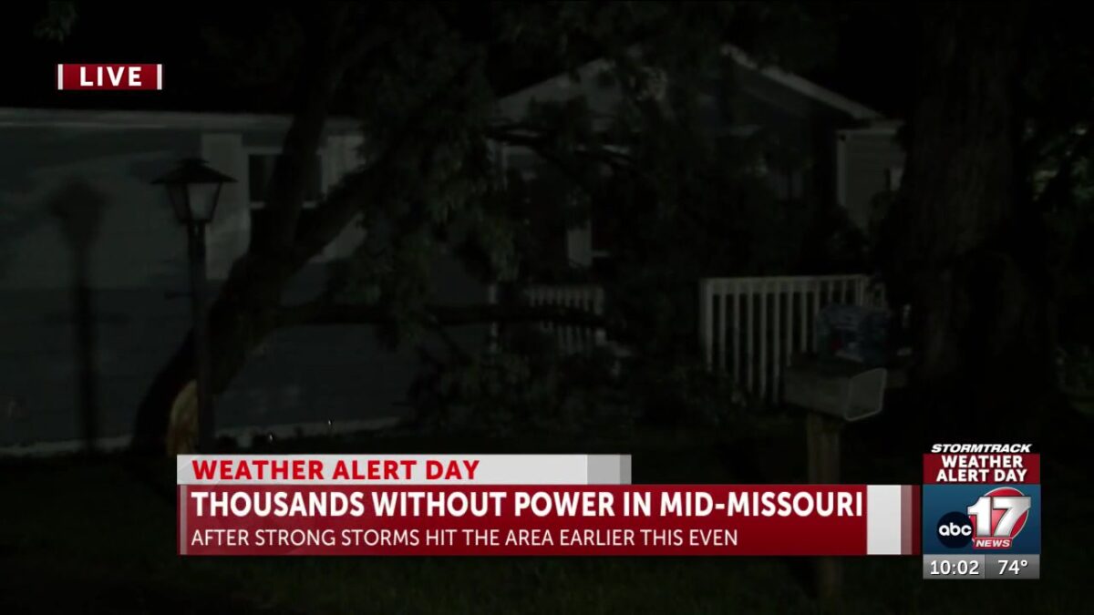 Thousands lose power as storms roll through mid-Missouri