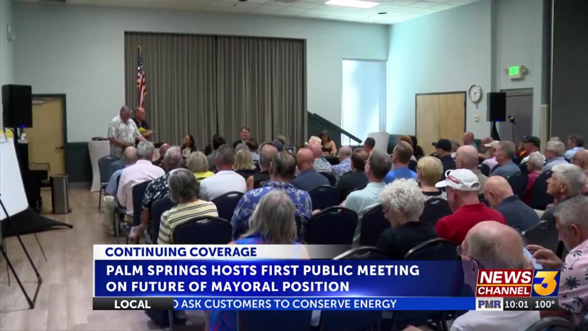 Palm Springs hosts first public meeting on future of mayoral position