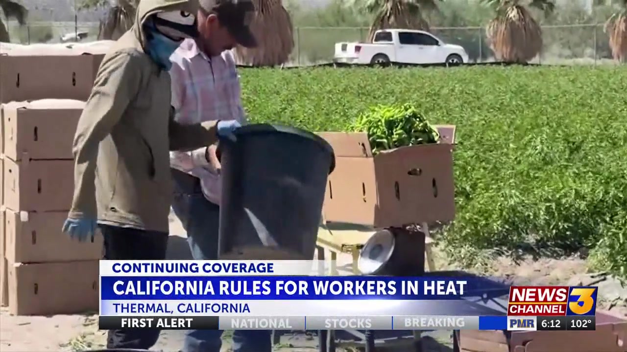 California rules for workers in heat