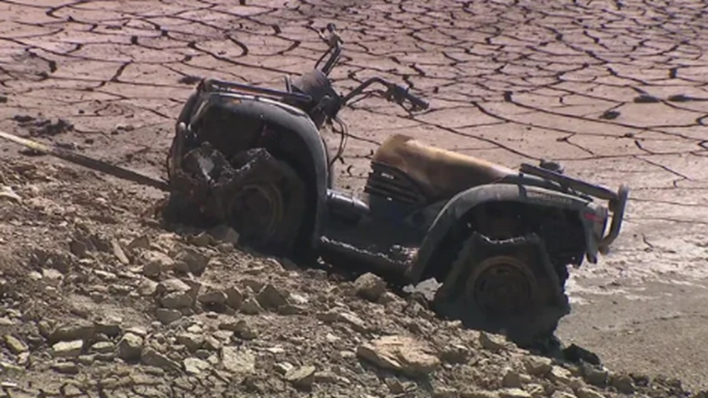 The dropping water at Green Mountain Reservoir has uncovered something unexpected: decades-old vehicles that have been sitting beneath the surface for years.