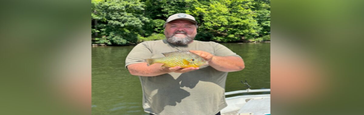 Robert Glover caught a record-breaking pumpkinseed sunfish