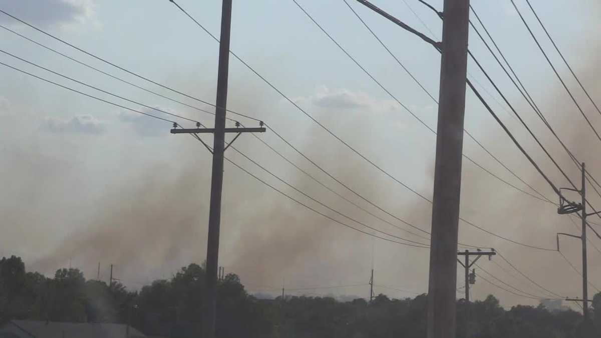 The fire was burning near NW 24th Street and North Council Road. McClain County Undersheriff James Goins said NW 24th Street was closed