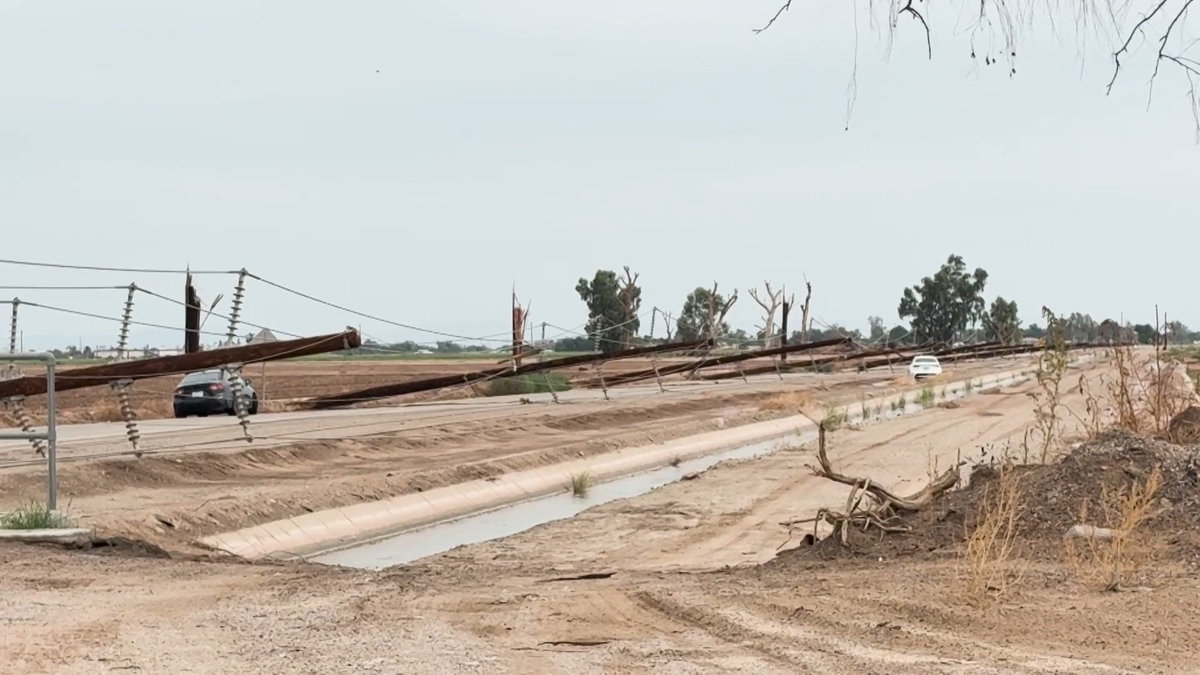Crews in Imperial County work to repair damage left behind by storms