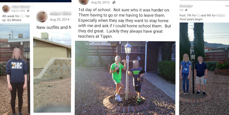 Police urge caution as parents share kid photos during back-to-school