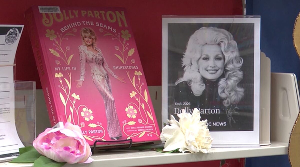 The Dolly display at Scott County Public Library featuring books written by the worldwide icon and about her life were scooped up Tuesday.