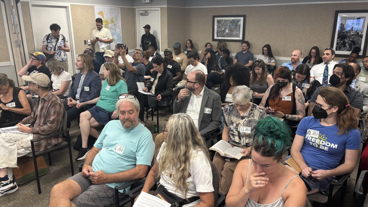 Neighbors gather to oppose legislation around data centers.