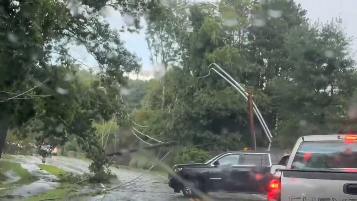 A 69 mph wind gust was recorded at the Portland International Jetport during the storm