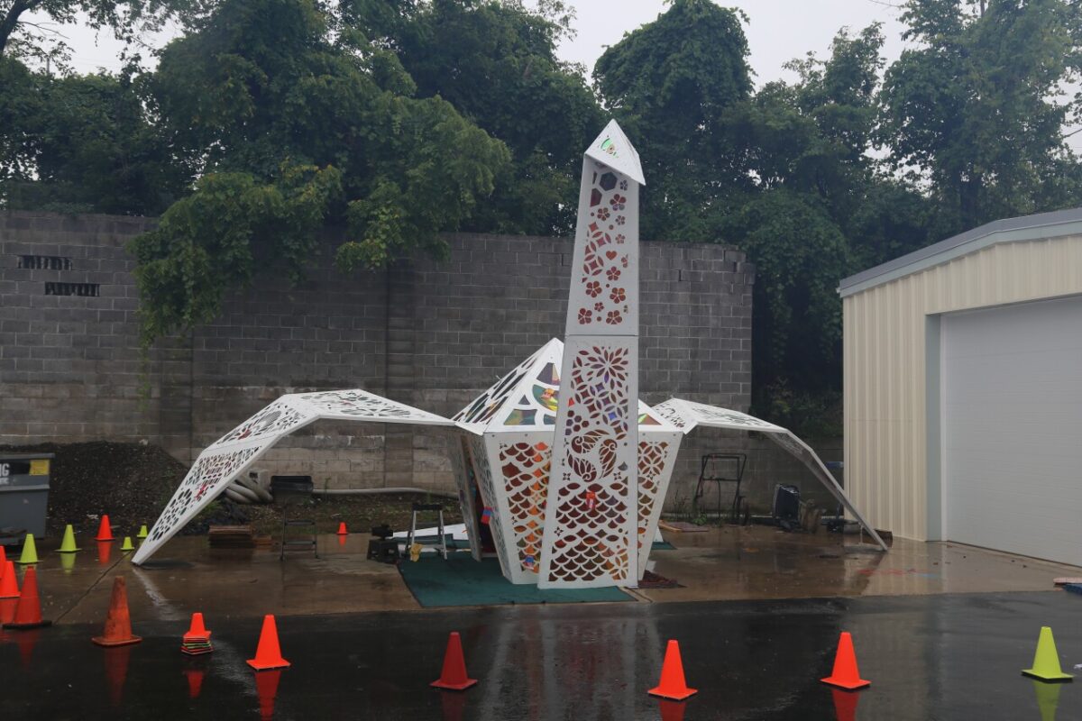 A group of Milwaukee-area artists built a 15-foot-tall origami crane that will be featured at Burning Man.