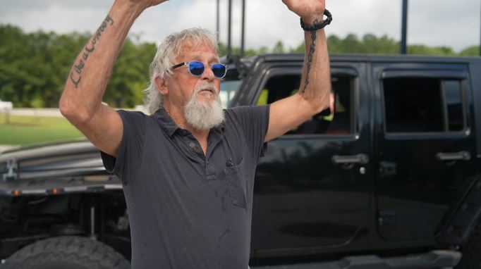 Keith Adcock was driving home on Courthouse Road near Richland Road last week when a vehicle veered into a ditch