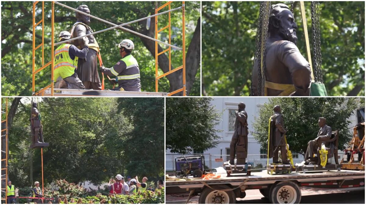 The last Confederate monument on Virginia's Capitol Square was removed Saturday