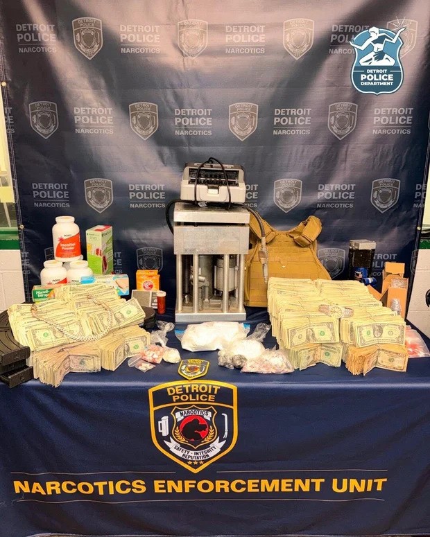 The search warrants were served on July 28 in the 2200 block of Andrus Street and in the 17000 block of Arlington Street. Detroit police say that Michigan State Police worked with them at the Arlington Street location
