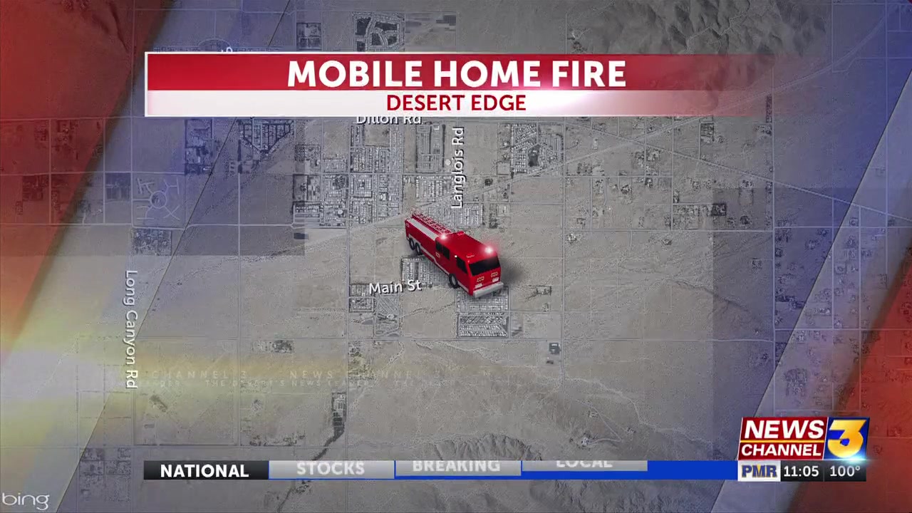 Person suffers serious injuries after fire at mobile home in Desert Edge