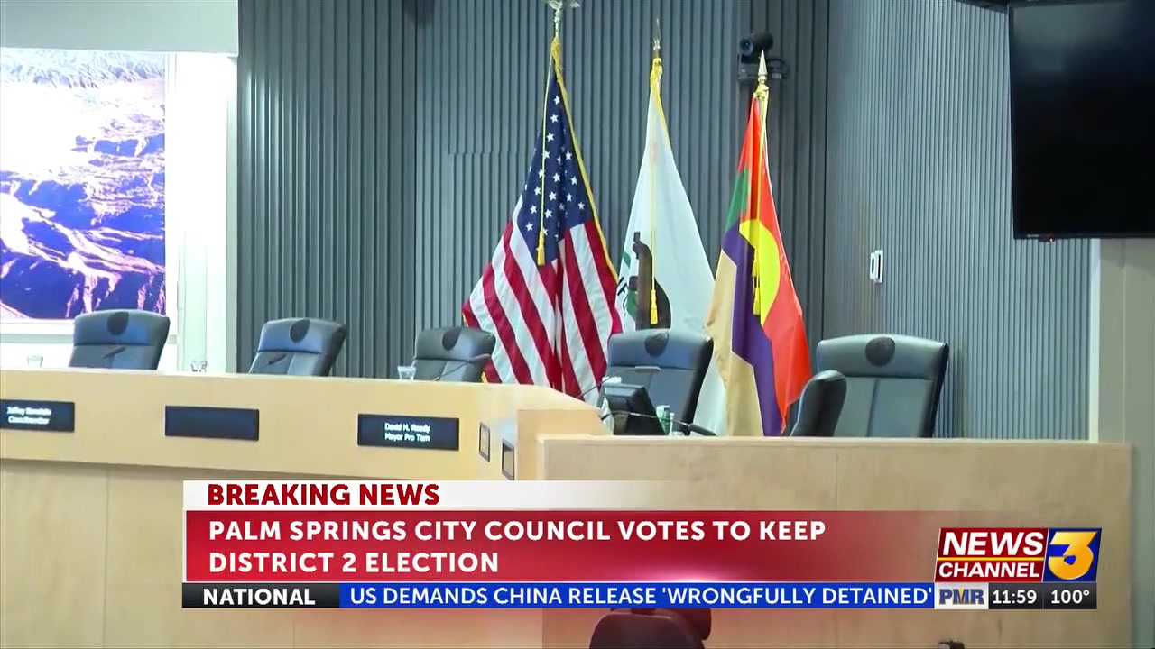 Palm Springs city council votes to keep District 2 election on Nov. 3