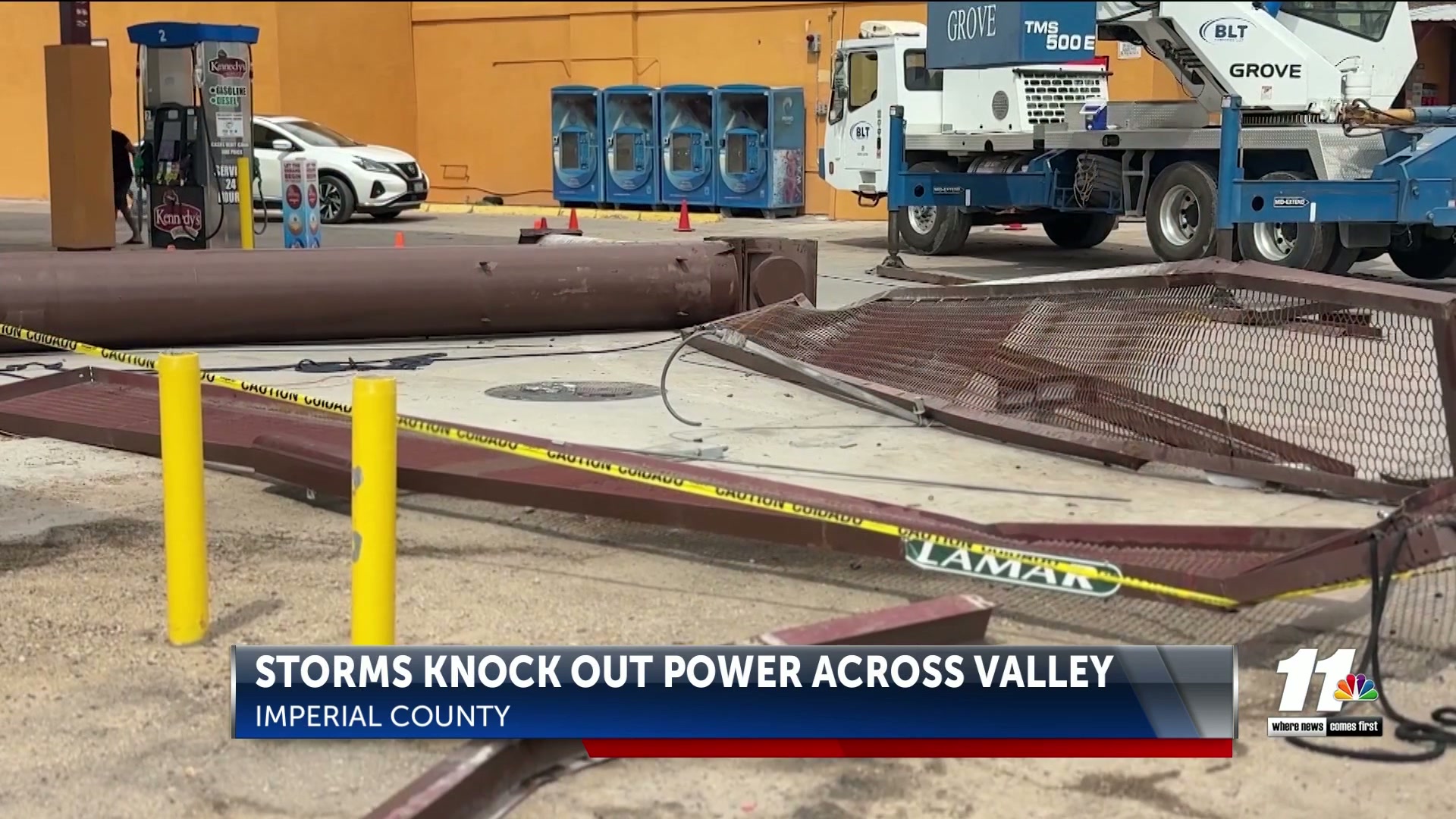 Crews in Imperial County work to repair damage left behind by storms