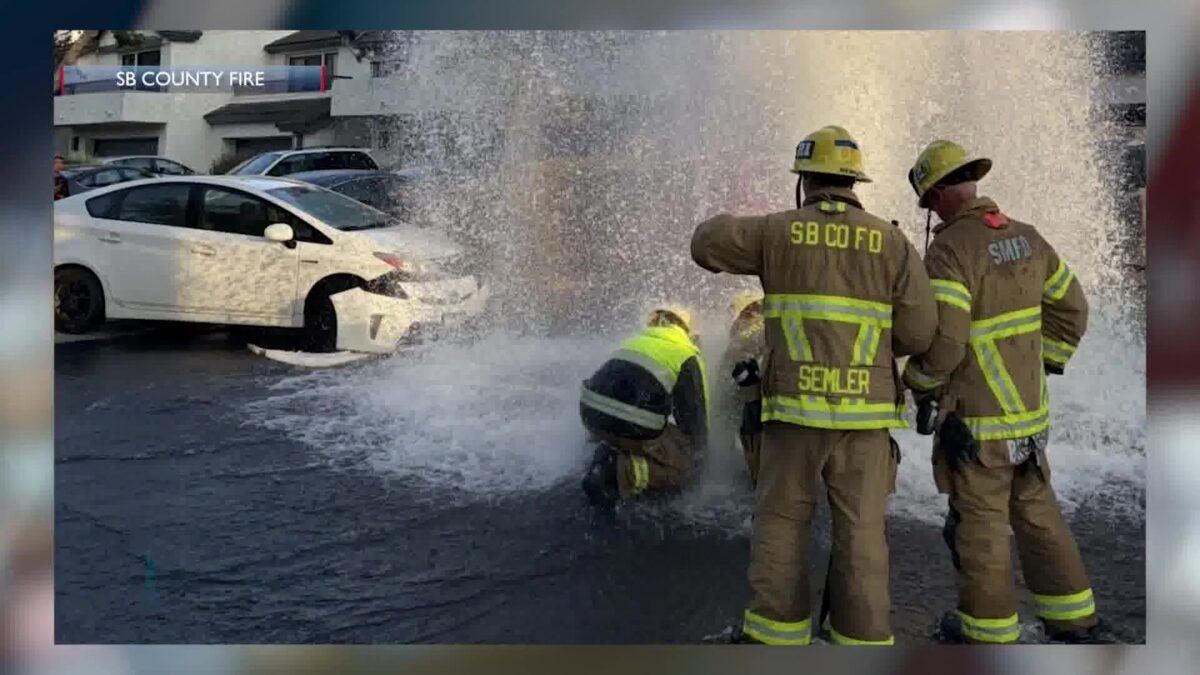 Woman crashes car into fire hydrant in Orcutt