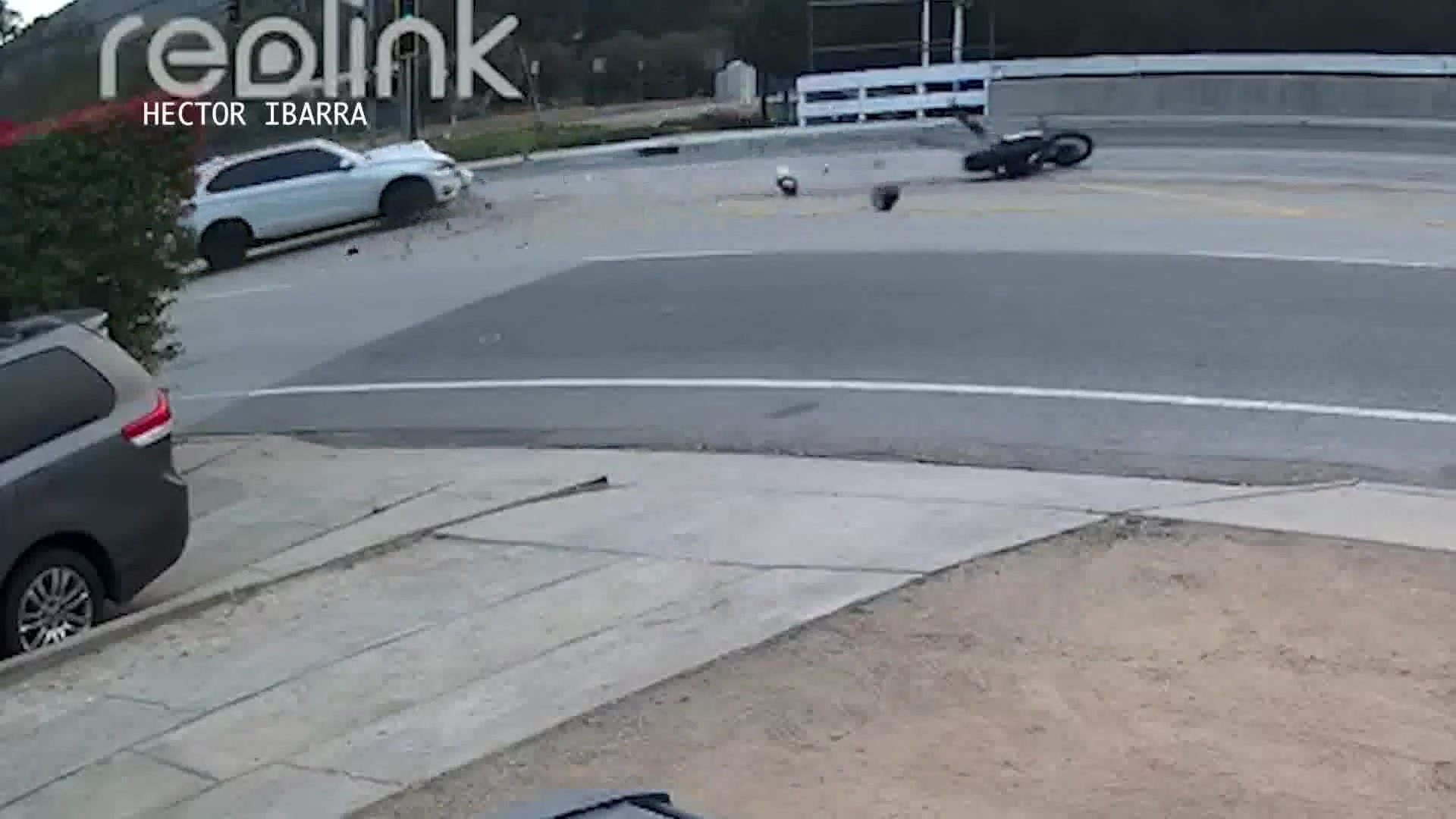 Out-of-Control Driver Damages Retaining Walls