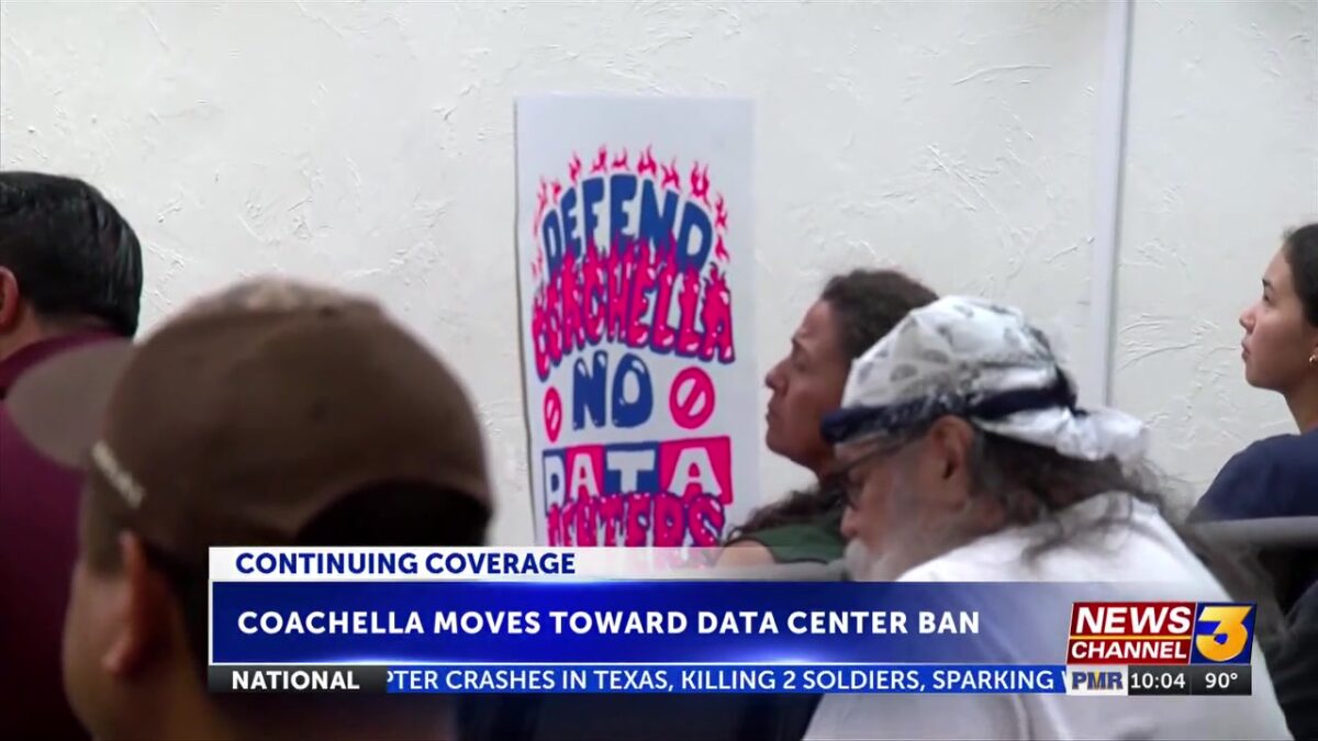 Coachella passes first reading of permanent ban on data centers