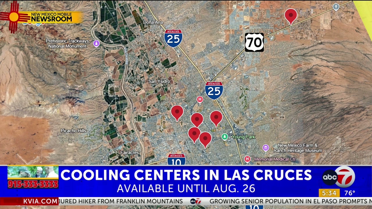 Las Cruces cooling centers open through Aug. 26