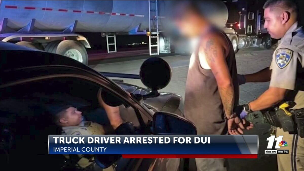 CHP arrests truck driver in Imperial County for DUI