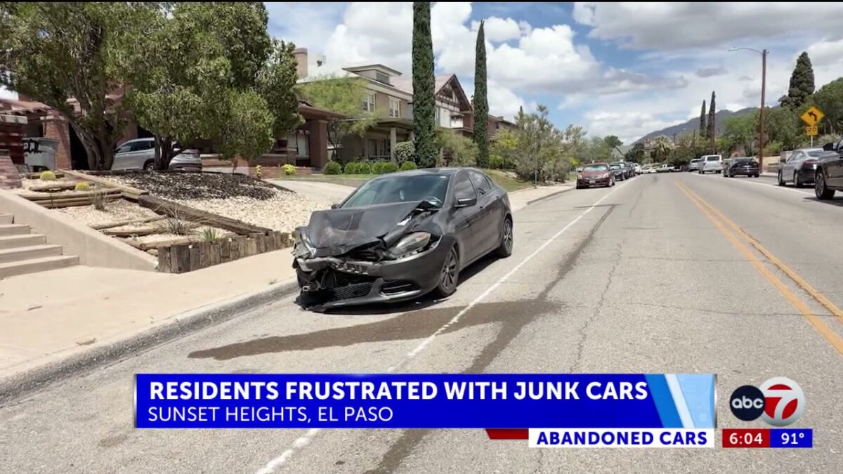 Sunset Heights residents report abandoned vehicles