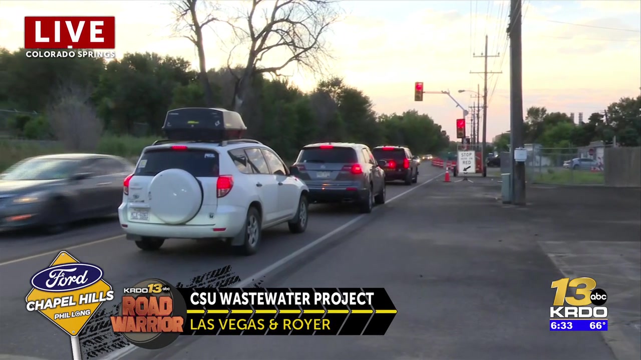 Third construction project this year slows traffic on Las Vegas Street in south Colorado Springs