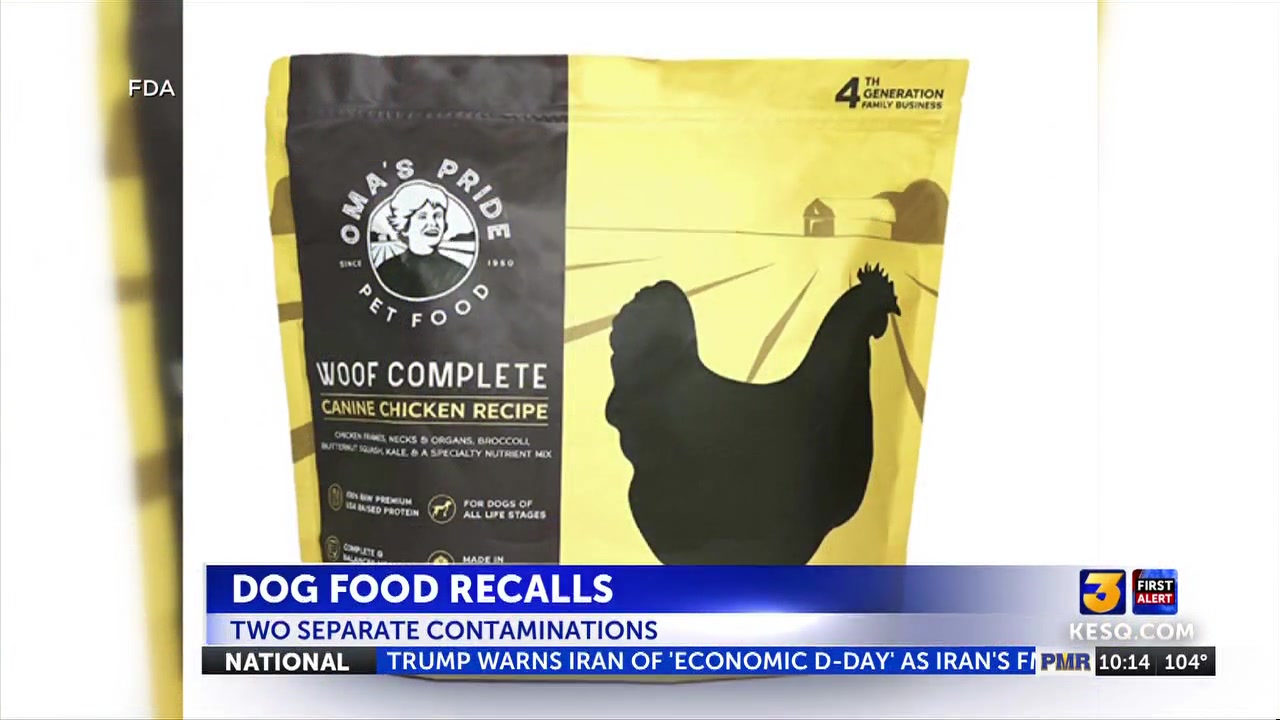 Two dog food brands issue recalls over salmonella