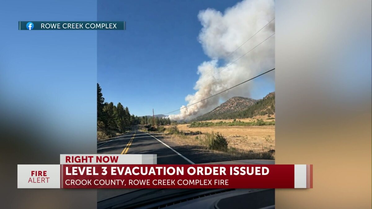Crook County issues Level 3 evacuation order as Rowe Creek Complex Fire flares up
