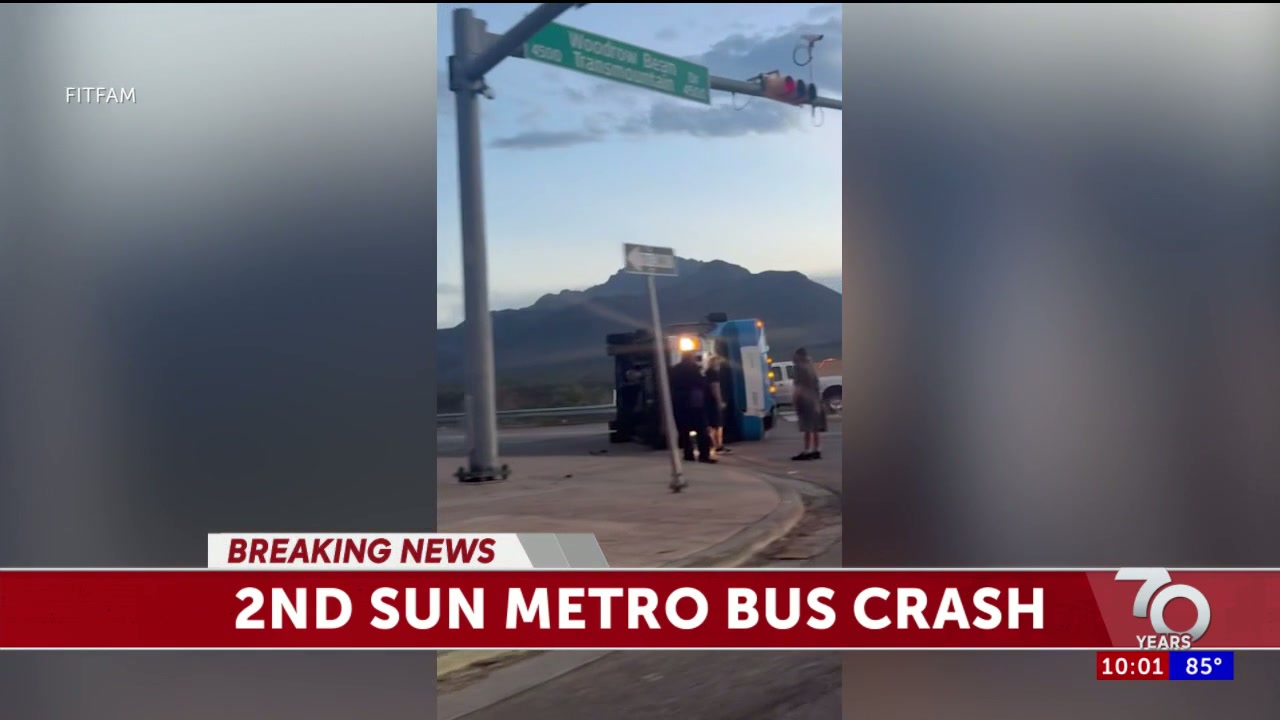 1 hospitalized after Sun Metro bus crash in Northeast El Paso